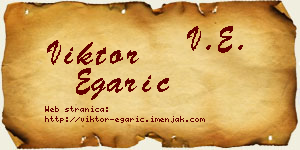 Viktor Egarić vizit kartica
